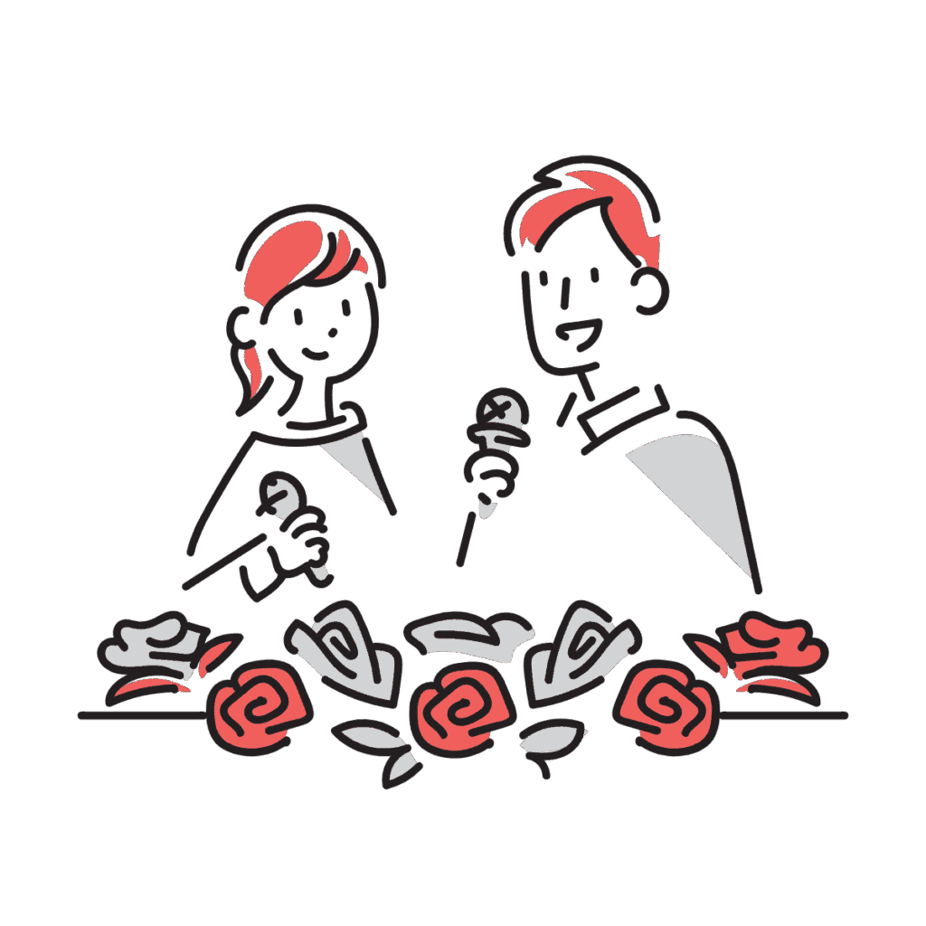 カップルパーティー画像