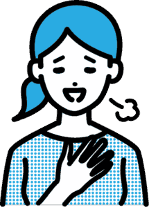 安心した女性画像