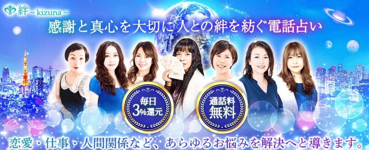 電話占い絆のトップ画面